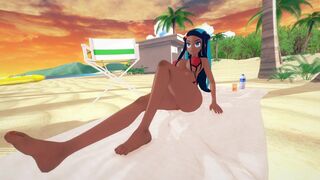 nessa agrees to fulfill her fans wish on the beach rimurux