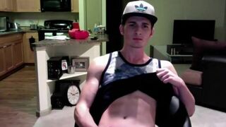 Twink Jerks Off on Webcam in His Apartment