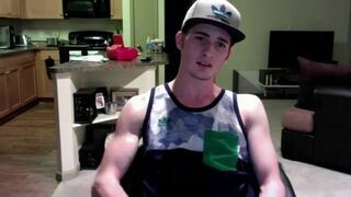 Twink Jerks Off on Webcam in His Apartment