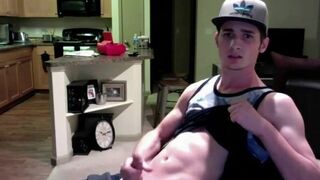 Twink Jerks Off on Webcam in His Apartment