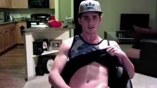 Twink Jerks Off on Webcam in His Apartment