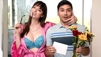 Curvy Latina Stepmom Sits On Her Stepson