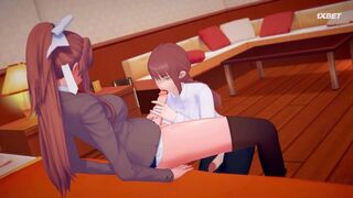 Futa Monika  Futa Makima fuck each other