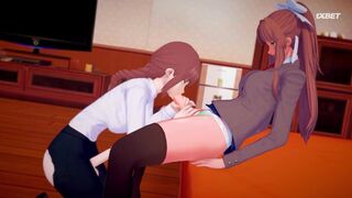 Futa Monika  Futa Makima fuck each other