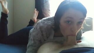 SophieEllie: POV Blowjob and Foot Fetish - Cum Shot