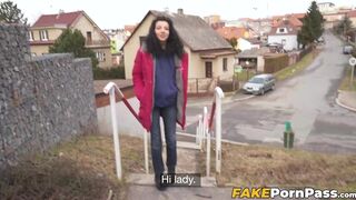 Cute Czech teen Mini MitziX impressed by money becomes my fuck buddy