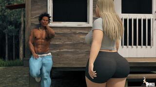 Pawg camp counselor recruits a BBC street thug to the summer camp