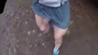 Outdoor Masturbation: Runner Guy Cums in the Park