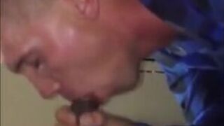 Sucking a Big Black Cock - Amateur Blowjob until he Cums