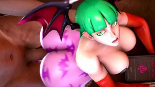 Morrigan the sexy Succubus  fucks around - 3D