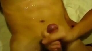 Big-cocked amateur man receives a helping hand to cum hard