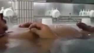 Japanese Sauna Bears Cum Together