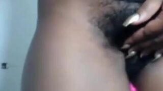 African Amateur's Hairy Webcam Show