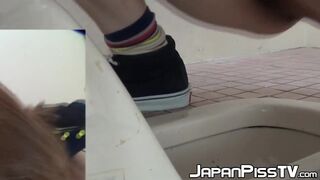 Kinky Japanese brunettes pissing in close up compilation