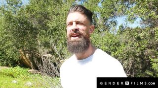 Busty Trans Blondie GF Smashed By Bearded Hunk BF Outdoors - Haven Rose