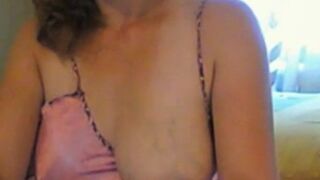 Big-Titted Amateur MILF Plays with Her Nipples on Webcam