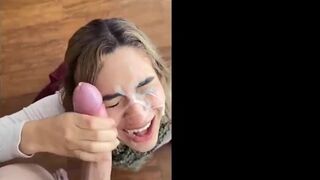 REAL Amateur facial cumshot compilation