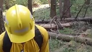 Wildfire Worker's Outdoor Masturbation Solo