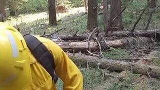 Wildfire Worker's Outdoor Masturbation Solo