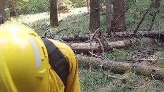 Wildfire Worker's Outdoor Masturbation Solo