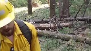 Wildfire Worker's Outdoor Masturbation Solo