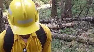 Wildfire Worker's Outdoor Masturbation Solo