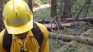 Wildfire Worker's Outdoor Masturbation Solo