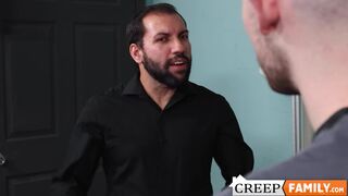 Urologist Christian Ace examines and bangs his handsome step dad