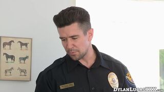 Young Sam Truitts eager ass welcomed the ragging cock of hunky cop Trenton Ducati