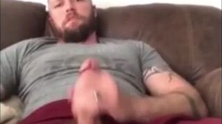 Fat Bear Masturbating His Big Cock