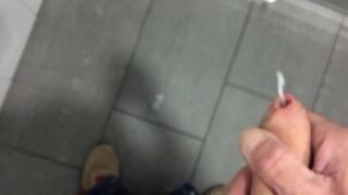 Public Restroom Handjob and Masturbation Compilation