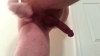 Twink Plays with Glass Dildo Until He Cums Hard