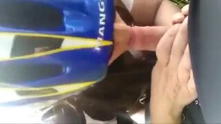 Risky Outdoor Fun: Biker Blowjob Adventure