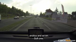 Czech Taxi E09: Natural pussy geyser