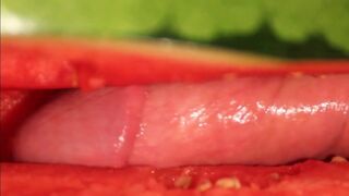 Muscular Stud Fucks and Cums on Watermelon