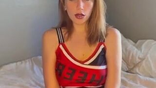 Pregnant Cheerleader Lets Daddy Cum on Her Belly