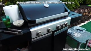 The sound of Sizzling BBQ of hard fuck
