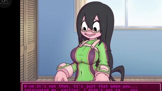Tsuyu Asui (Froppy) gets caught masturbating and it makes her horny