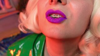 lipstick seduce - ASMR closeup video of pin up MILF Arya