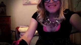 Big-Cock Crossdresser Erika69tv Strips, Strokes, and Cums on Cam