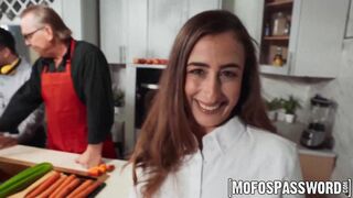 Naughty Scarlett Page fucked publicly while filming a cooking show