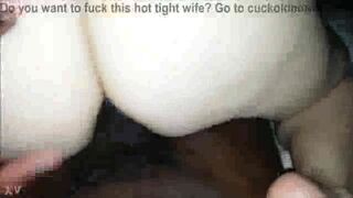 Slut Girlfriend Riding Big Cock of Her Cuckold Hubby