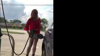 Crossdresser Fun at the Gas Station