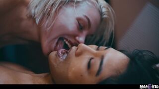 Horny Blonde Craving For Pussy Turns Cottage Into Sex Cabin - POSSESSED Lesbians With Slimy Squirt