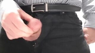 Daddy's Office Masturbation with Big Cum