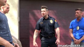 Jock Trent Ferris was busted and ass banged by big cock officer Trenton Ducati