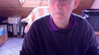 74-Year-Old German Silver Daddy Cums Hard