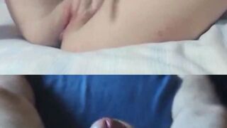 Hot brunette fingering wet pussy on chat