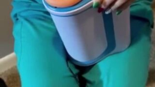 Sperm bank nurse in New York uses a matching to collect my cum