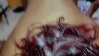 Submissive Redhead Brazilian Loves Rough Anal and Face Slapping